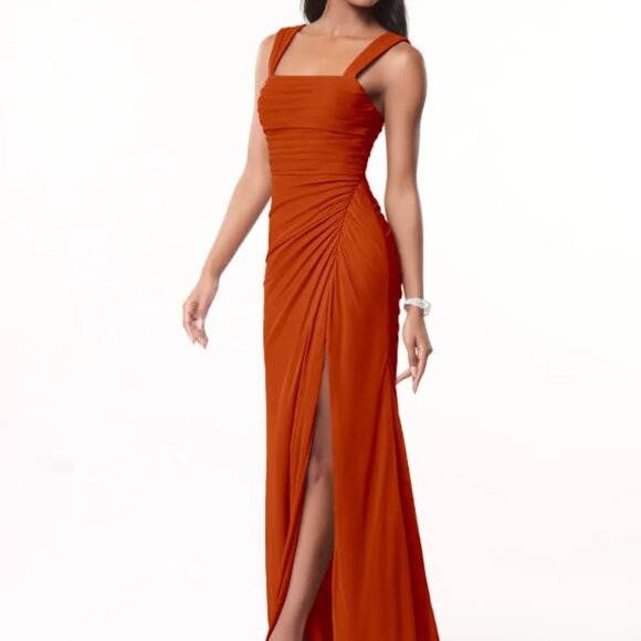 Azazie Rust Orange Wedding Dress - Picture 4 of 8